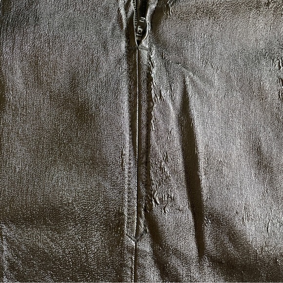 Free People Holding Onto A Dream Metallic Silver Coated Mini Skirt - Picture 5 of 13